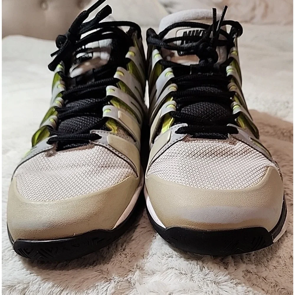 Nike‎ Zoom Vapor 9 Tour Platinum Volt Federline Tennis Shoes Sneakers Men's 11.5